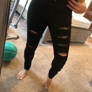 Fashion Nova high waisted ripped jeans